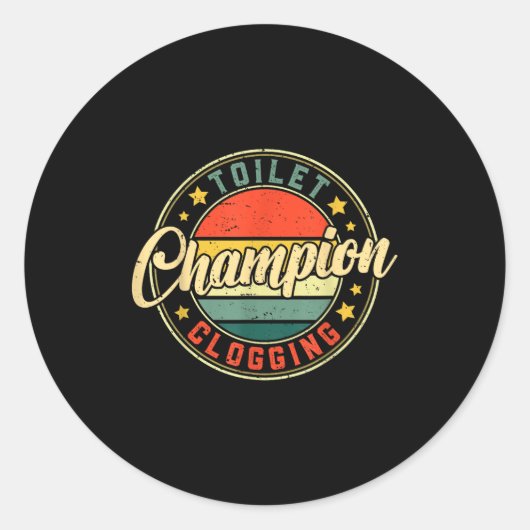 Toilet Clogging Chamon  Ronde Sticker (Voorkant)