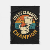 Toilet Clogging Chamon Tee Funny Meme  Fleece Deken (Voorkant)