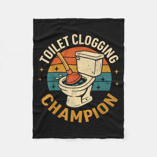 Toilet Clogging Chamon Tee Funny Meme  Fleece Deken (Voorkant)