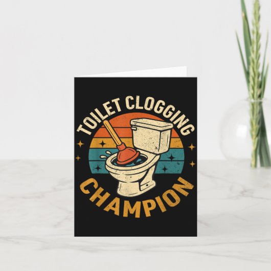 Toilet Clogging Chamon Tee Funny Meme  Kaart (Voorkant)