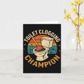 Toilet Clogging Chamon Tee Funny Meme  Kaart (Gele Bloem)