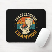 Toilet Clogging Chamon Tee Funny Meme Muismat (Met muis)