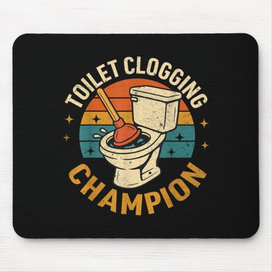 Toilet Clogging Chamon Tee Funny Meme Muismat (Voorkant)
