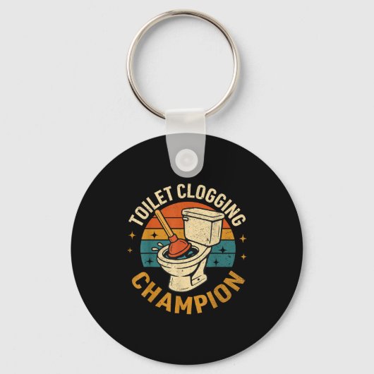 Toilet Clogging Chamon Tee Funny Meme  Sleutelhanger (Voorkant)