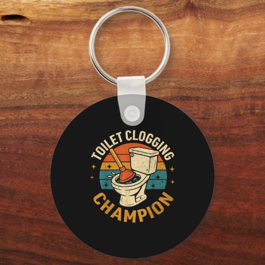 Toilet Clogging Chamon Tee Funny Meme  Sleutelhanger (Voorkant)