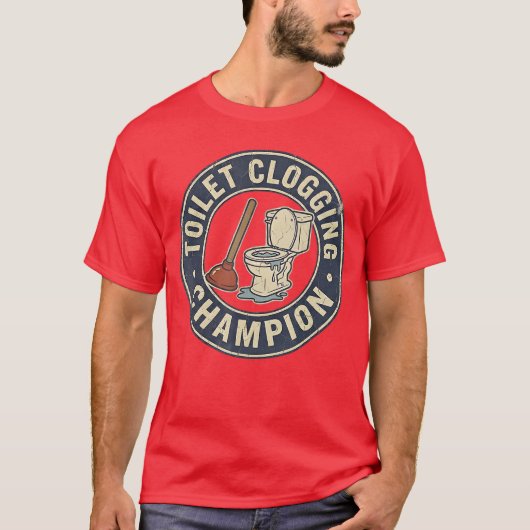 Toilet Clogging Champion T-shirt (Voorkant)