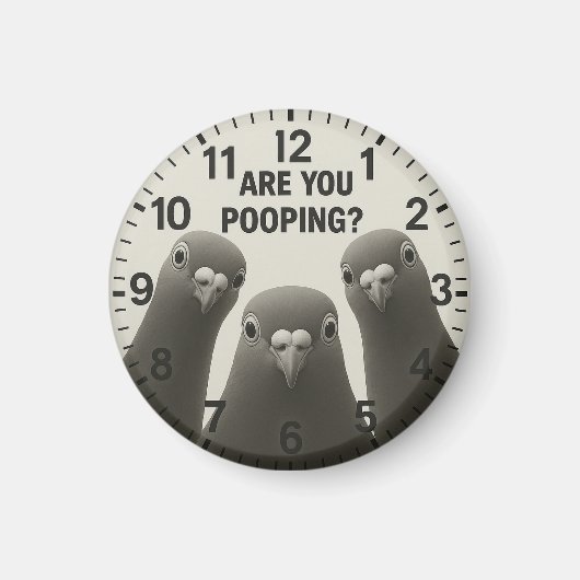 Toilet decor bathroom pigeon are you pooping magneet (Voorkant)