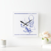 Toilet Drink Kitty Cat Badkamer Toile Look Vierkante Klok (Huis)