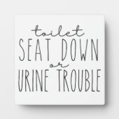 Toilet Farmhouse Funny Bathroom Sign Plaque Fotoplaat (Voorkant)