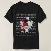 Toilet Funny Santa Ugly met Kerstmis Funny Gi T-shirt (Design voorkant)