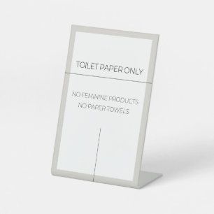 Toilet Geen spoelteken Reclamebord Met Voetstuk