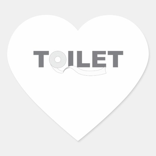 Toilet Hart Sticker (Voorkant)