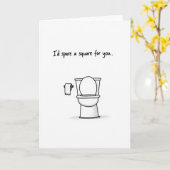 Toilet Humor Koppel Liefde Kaart (Gele Bloem)