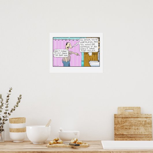 Toilet humor poster (Keuken)