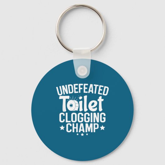 Toilet Kampioen Onverslagen Verstoppen Sleutelhanger (Voorkant)