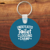 Toilet Kampioen Onverslagen Verstoppen Sleutelhanger (Voorkant)