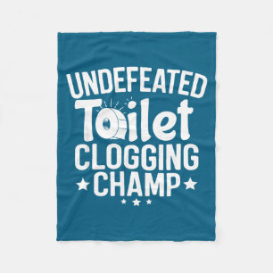 Toilet Kampioen Verstoppen Onverslagen Fleece Deken