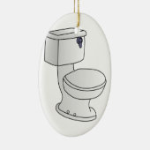 Toilet Keramisch Ornament (Rechts)