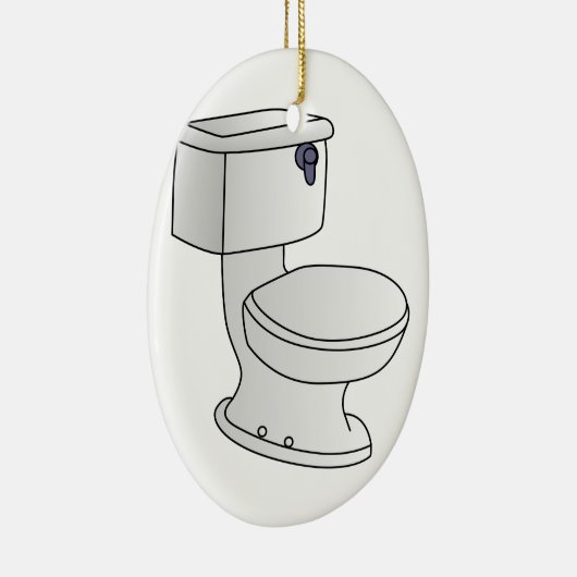 Toilet Keramisch Ornament (Rechts)