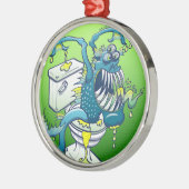 Toilet Monster Metalen Ornament (Links)