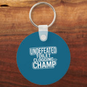 Toilet Onverslagen Kampioen Verstoppen Sleutelhanger (Voorkant)