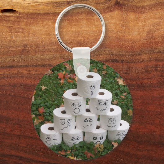 Toilet Paper Bowling Sleutelhanger (Voorkant)