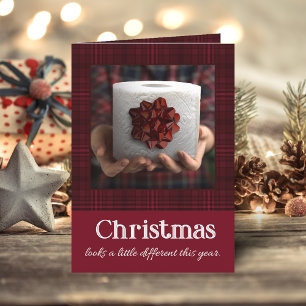 Toilet Paper Cadeau Kerstmis Feestdagen Kaart