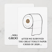 Toilet Paper Funny Groomsman-voorstel Kaart (Voorkant / Achterkant)
