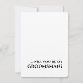 Toilet Paper Funny Groomsman-voorstel Kaart (Achterkant)