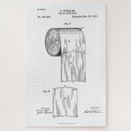  Toilet Paper Invention Patent (1891) Legpuzzel (Verticaal)