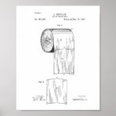 Toilet Paper Patent Poster, Bathroom Print Decor (Voorkant)