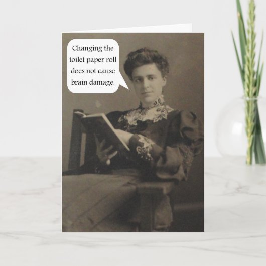 Toilet Paper Quote Kaart (Voorkant)