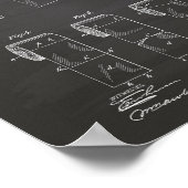 Toilet Paper Roll 1891 Patent Art Chalkboard Poster (Hoek)