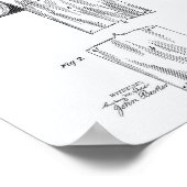 Toilet Paper Roll 1891 Patent Art - Witboek Poster (Hoek)
