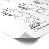 Toilet Paper Roll 1891 Whitepaper over octrooien Poster (Hoek)