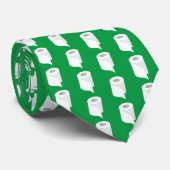 Toilet Paper Roll Funny Quarantine Theme Green Stropdas (Opgerold)
