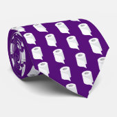 Toilet Paper Roll Funny Quarantine Theme Paars Stropdas (Opgerold)