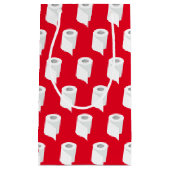 Toilet Paper Roll Funny Quarantine Theme Red Klein Cadeauzakje (Voorkant)