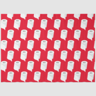 Toilet Paper Roll Funny Quarantine Theme Red Tissuepapier
