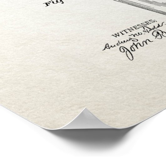 Toilet Paper Roll Patent Poster (Hoek)