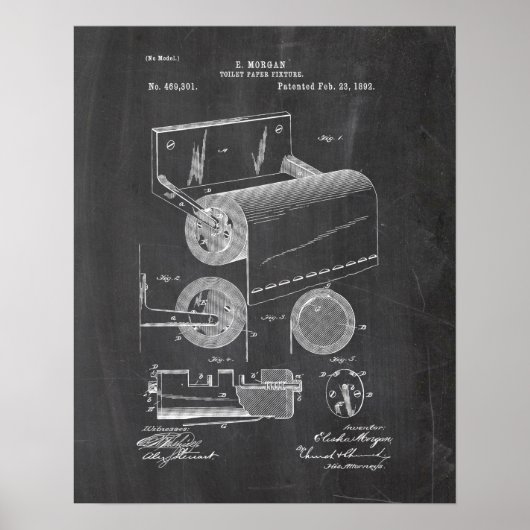 Toilet Paper Roll Patent Poster (Voorkant)