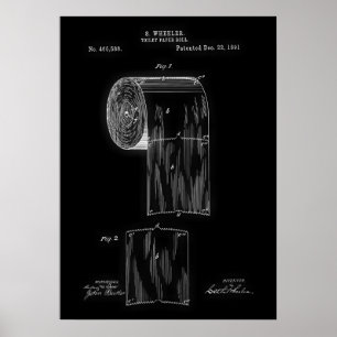 Toilet Paper Roll Patent Poster