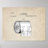 Toilet Paper Roll Patent Poster (Voorkant)
