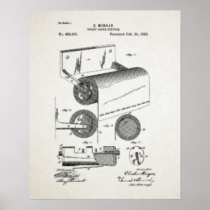 Toilet Paper Roll Patent Poster
