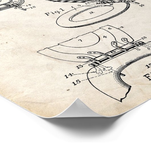 Toilet Paper Roll Patent Poster (Hoek)