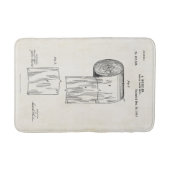 Toilet Paper Roll Patent Print Bath Mat (Voorkant)