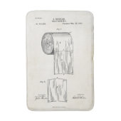 Toilet Paper Roll Patent Print Bath Mat (Voorkant Verticaal)