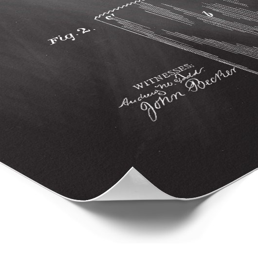 Toilet Paper Roll Patent Print Chalkboard Poster (Hoek)