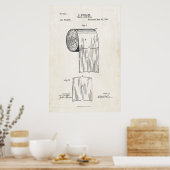Toilet Paper Roll Patent Print Poster (Keuken)