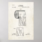 Toilet Paper Roll Patent Print Poster (Voorkant)